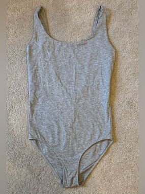 Everlane supima cotton grey bodysuit S